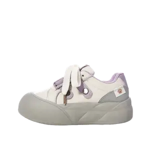 JimiXiong Женские низкие скейтерские кроссовки серо-фиолетовые, цвет Gray Purple