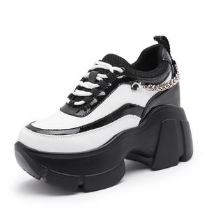 Износостойкие, легкие, увеличивающие рост, низкие, массивные женские кроссовки Shangjinni, White