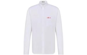 Ежеквартальные новинки Рубашка мужская белая Dior, белый