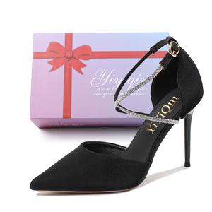 Take the Qin Туфли-лодочки на тонком каблуке 9 см черные женские в подарочной упаковке, цвет Black 9cm