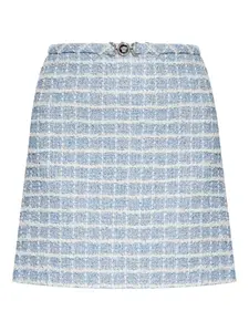 Твидовая юбка мини Versace, синий