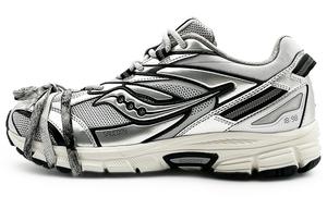 Кроссовки для бега с низкой подошвой, амортизирующие, противоскользящие и износостойкие, унисекс, серебристо-серые Saucony, Silver