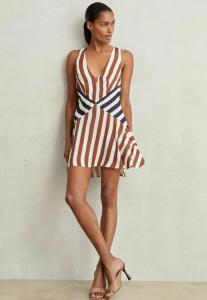 Платье Reiss REGULAR FIT, Brown/Navy/Brown