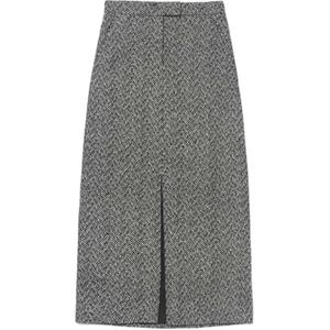 Self-portrait Self portrait Casual длинная юбка для женщин серый микс