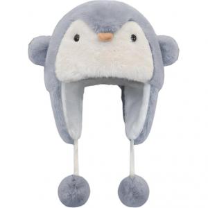Penguin, Winter Cute Thermal Hat Doll Products Abay, белый