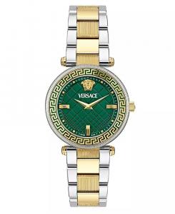 Женские швейцарские двухцветные часы-браслет из нержавеющей стали, 35 мм Versace, мультиколор