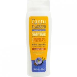 Разглаживающий несмываемый или смываемый кондиционер с льняным семенем, 400 мл, Cantu