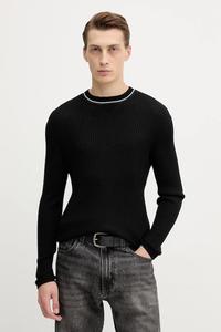 Шерстяной свитер Armani Exchange, черный