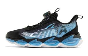 QIAODAN Детские кроссовки с низким верхом и противоскользящей амортизацией, цвет черный, синий, для подростков