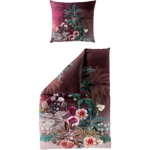 Постельное белье BIERBAUM «5283», мако-сатин, 100% хлопок, нетребовательный в уходе, цветочный узор, цвет rubin