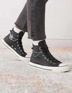 Кроссовки Converse Chuck Taylor All Star Hi черного цвета с цепочкой
