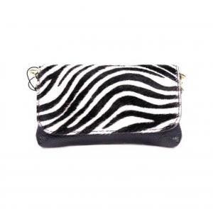 Женская кожаная сумка через плечо из коровьей кожи с принтом зебры German Fuentes, Zebra Print