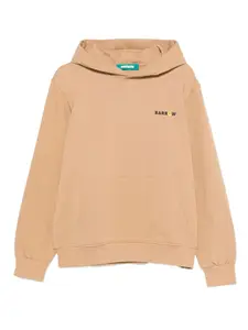 Худи с карманом-муфтой и логотипом Barrow, коричневый