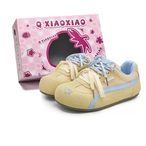 Circle small Женские лёгкие устойчивые к истиранию низкие скейтбордские кеды с покрытием жёлто-синие, цвет Yellow Blue