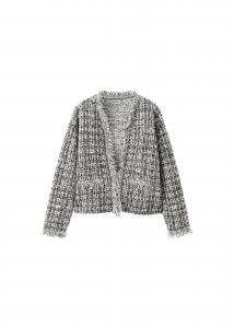 MANGO Куртка межсезонная 'Dafne' в черном цвете