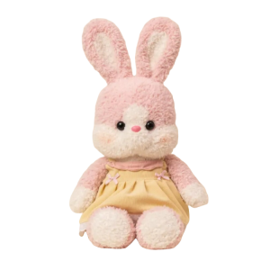 Бегущие куклы-плюшевые игрушки Лисёнок, Овечка, Волк, Кролики, Слонёнок, Котёнок, Медвежонок, Хаски высотой 50 см KecoSweet, running rabbit (wearing skirt)