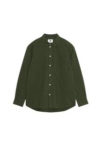 Блузка на пуговицах DAY DOBBY STRIPE SINGLE POCKET Double A by Wood Wood, темно-зеленый