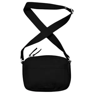Carhartt WIP Хлопковая сумка через плечо унисекс черная, Black