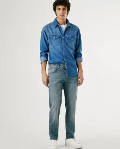 Мужские джинсы Vaquero Cash fit прямого кроя с застежкой-молнией Pepe Jeans, синий