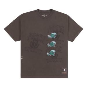 Футболка Cactus Jack By Travis Scott Cactus Jack by Travis Scott x Mitchell & Ness Tulane University Seal Tee, коричневый
