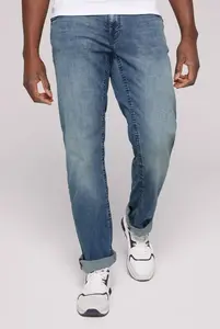 Джинсы комфортного кроя CAMP DAVID с двумя вариантами высоты талии, синий