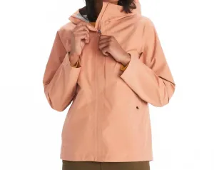 Минималистичная куртка из Gore-Tex цвета розового золота Marmot