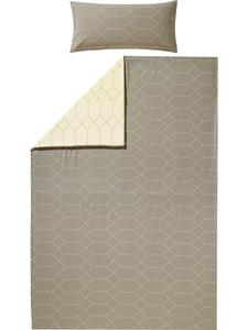 Двустороннее постельное белье из фланели в серо-коричневом цвете REDBEST, 135x200 см (80x80 см)