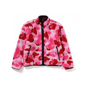 A BATHING APE Синяя двусторонняя куртка Bape Abc Camo Boa Ripstop, Pink PKX