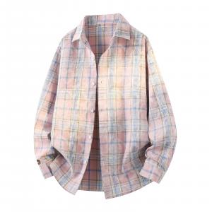 Рубашка Unisex Lapel Moderate WARRIOR, розовый[free diy badge]