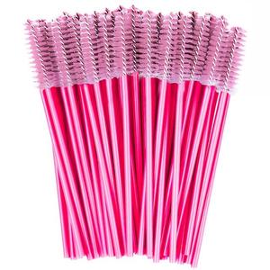 Спиральная щеточка для ресниц и бровей, Clavier 50 шт. - тёмно-розовый