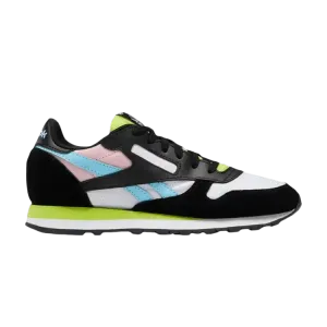 Кроссовки Reebok Classic Leather Big Kid 'Black White Digital Blue', черный