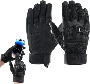 Мужские мотоциклетные перчатки сетчатые мотоциклетные перчатки, мотоциклетные перчатки с полными пальцами и сенсорным экраном, жесткие мотоциклетные перчатки для BMX, квадроциклов, шоссейных гонок, велоспорта, Schwarz