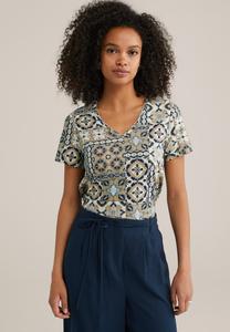 Футболка с принтом WE Fashion, бежевый