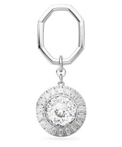 Брелок для ключей, круглая огранка, белый