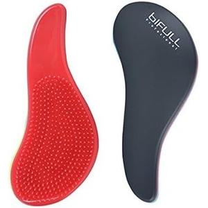 Распутывающая щетка черного цвета с прорезиненным покрытием Bifull