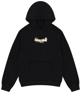 Худи Denim Tears с вышитым цветочным логотипом, черный