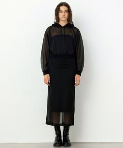 Прозрачная трикотажная юбка