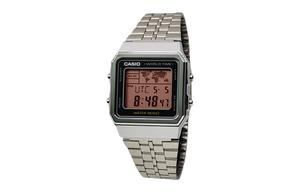 CASIO Ретро серия кварцевый механизм браслет из нержавеющей стали мужские часы purple циферблат