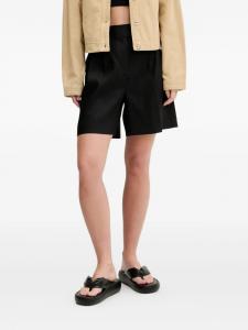 Шорты HUGO с завышенной талией и складками, черный