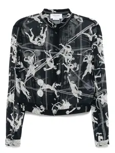 Блузка со сборками THOM BROWNE, синий