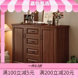 Mansfield Комод 100 см для спальни и гостиной из дерева, 2 дверцы и 4 ящика, цвет deep walnut