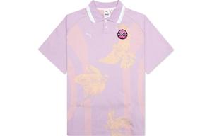 Рубашка поло с аппликацией в виде птиц Puma, фиолетовый