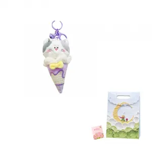 Очаровательный зверек в виде мороженого, кролик панда котенок, плюшевый кулон брелок для ключей в форме мороженого, высота 13см Jinnew