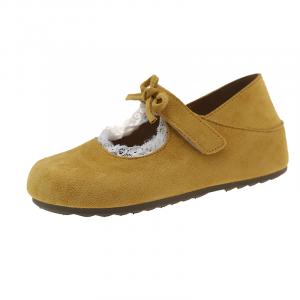 Alxnan Желтые женские балетки Мэри Джейн, цвет Yellow