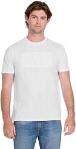Мужская футболка Guess Eco с коротким рукавом и тисненым логотипом Guess, Pure White