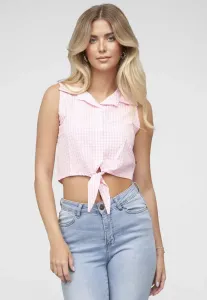 Knopfleiste knoten top Cloud 5Ive, Fuchsia Pink