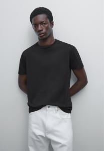 Футболка Massimo Dutti SHORT SLEEVE WITH CREW NECK, Black