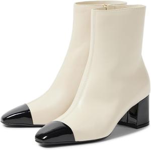 Женские ботильоны Zszszsu с квадратным носком, на средней толстой подошве, с боковой молнией, уютная зимняя обувь, размеры 4-16 US, Beige