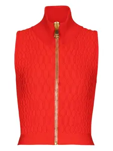 Топ с узором BALMAIN, красный