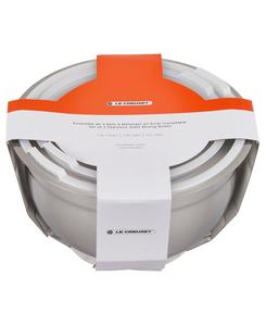 Набор из 3 мисок для смешивания из нержавеющей стали с крышками Le Creuset, Stainless